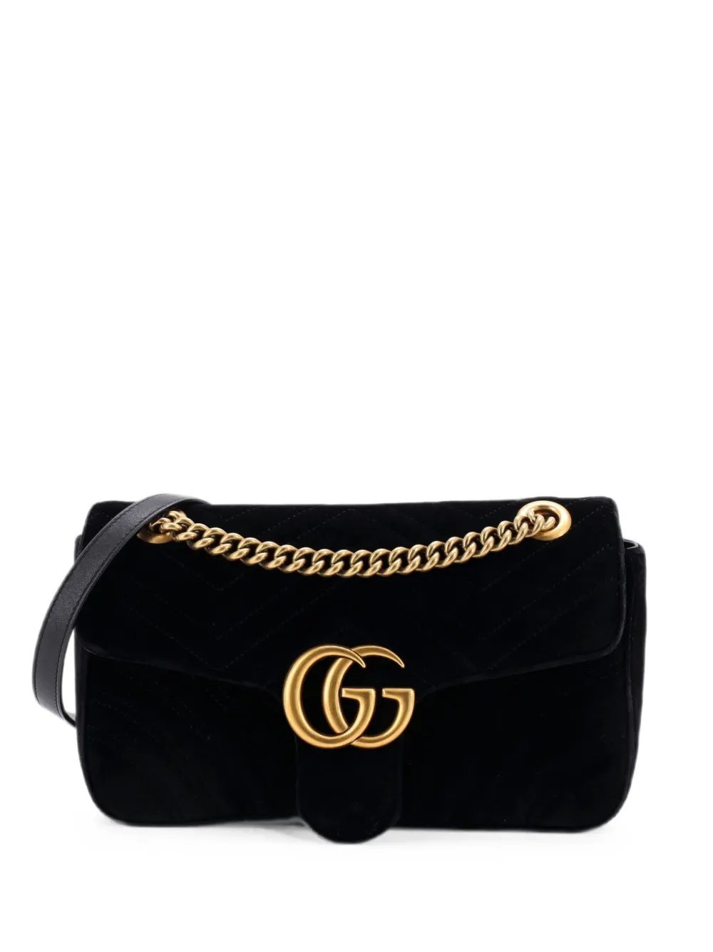 GG Marmont Flap Bag Matelasse Velvet Small shoulder bag