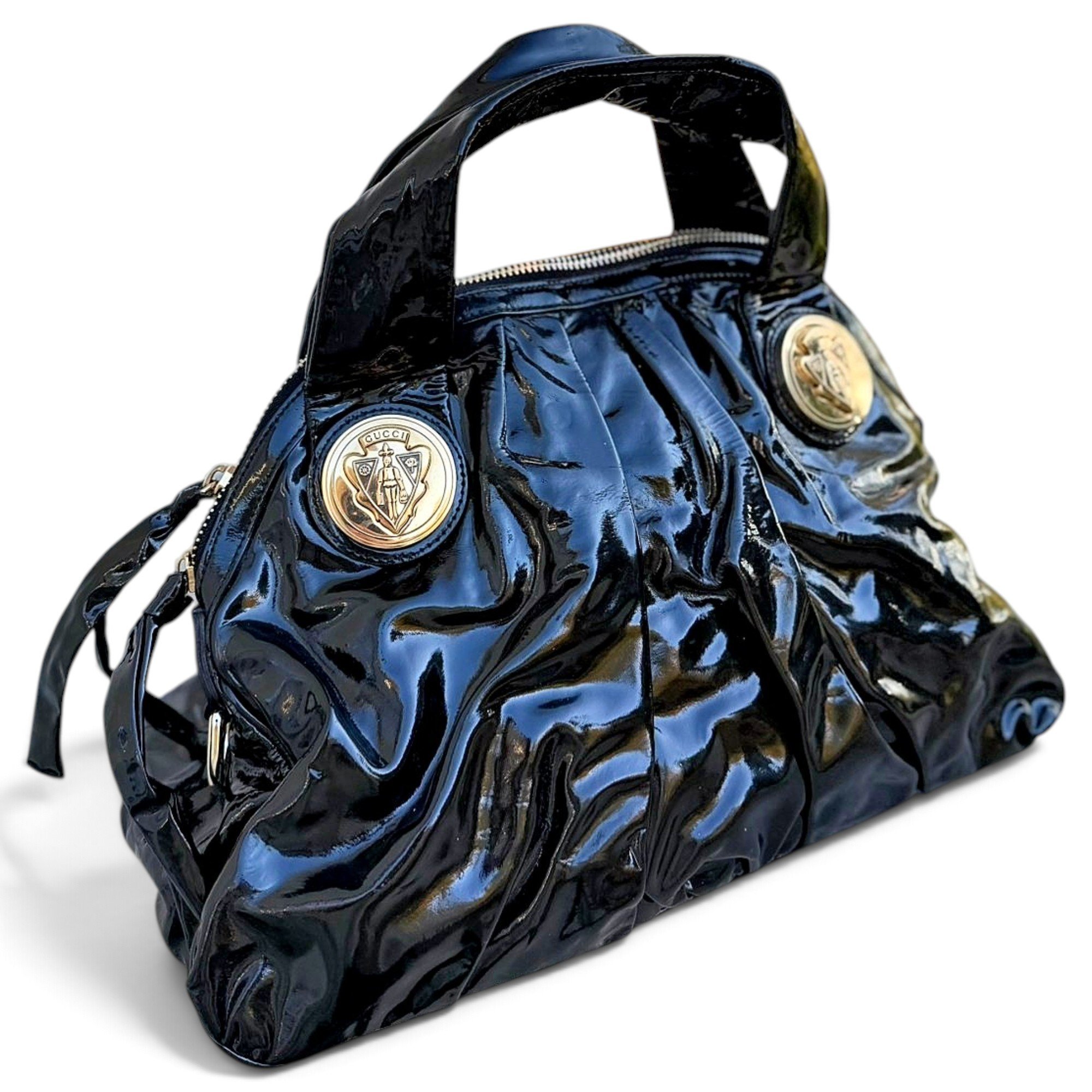 Hysteria patent leather satchel