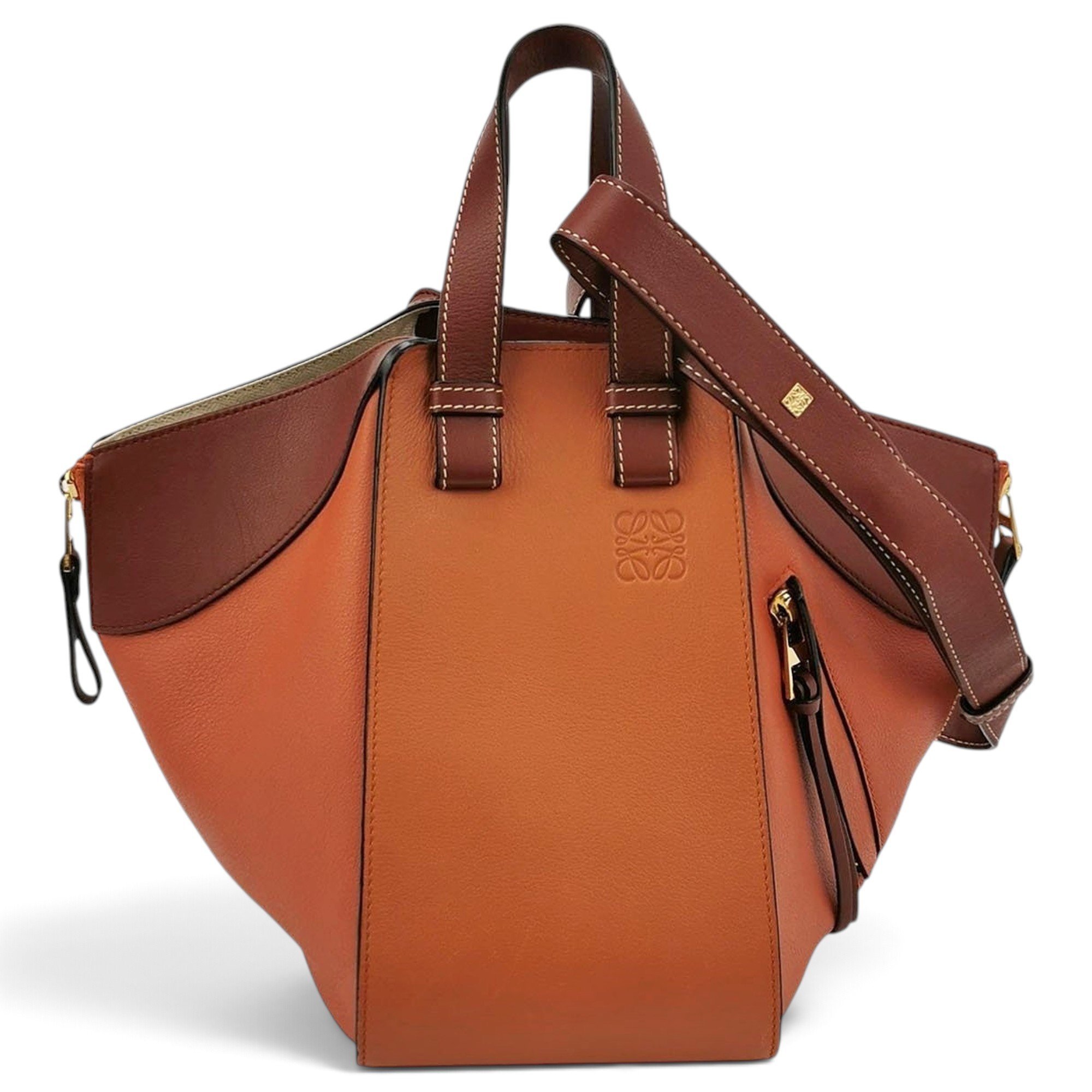 Hammock leather handbag