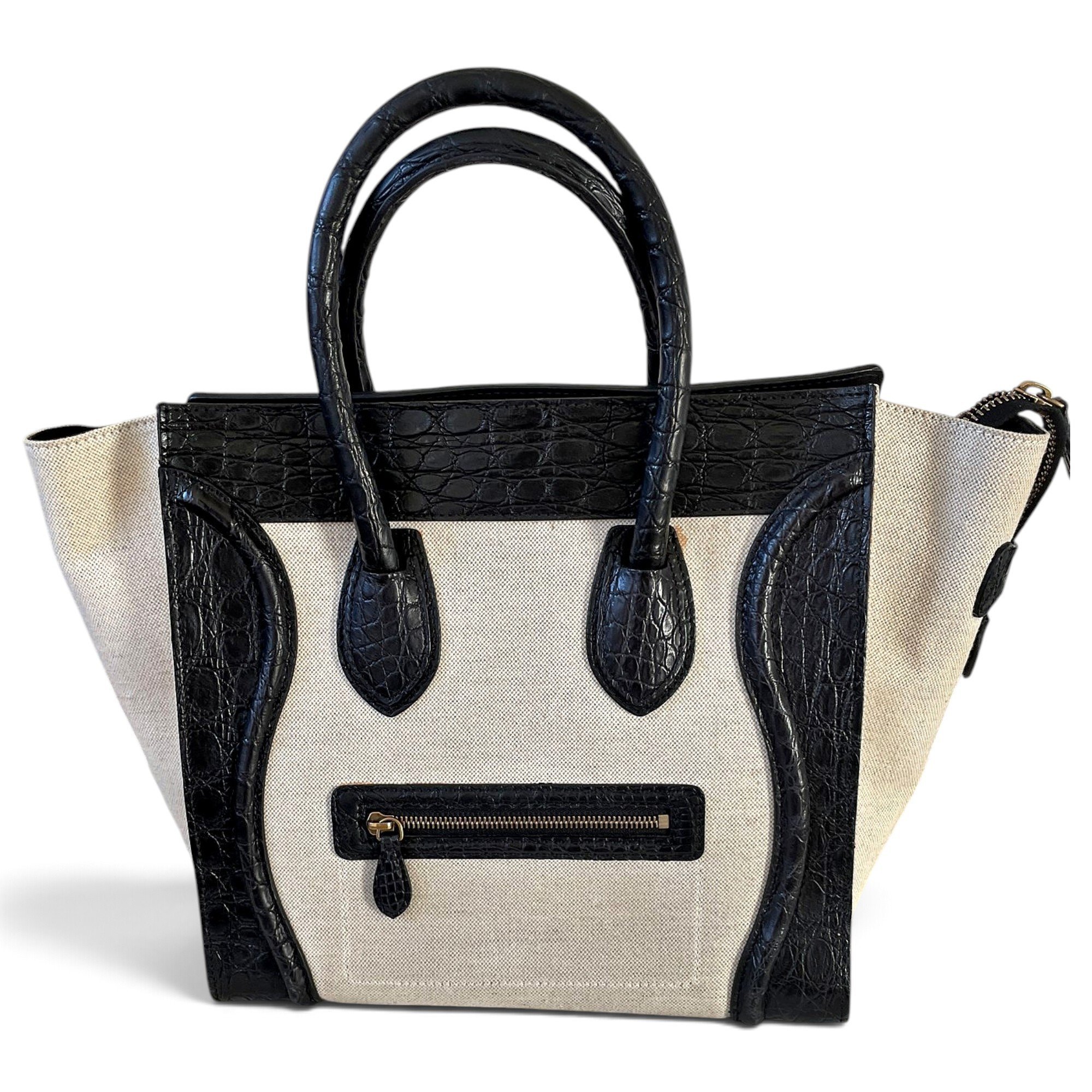 Luggage leather handbag