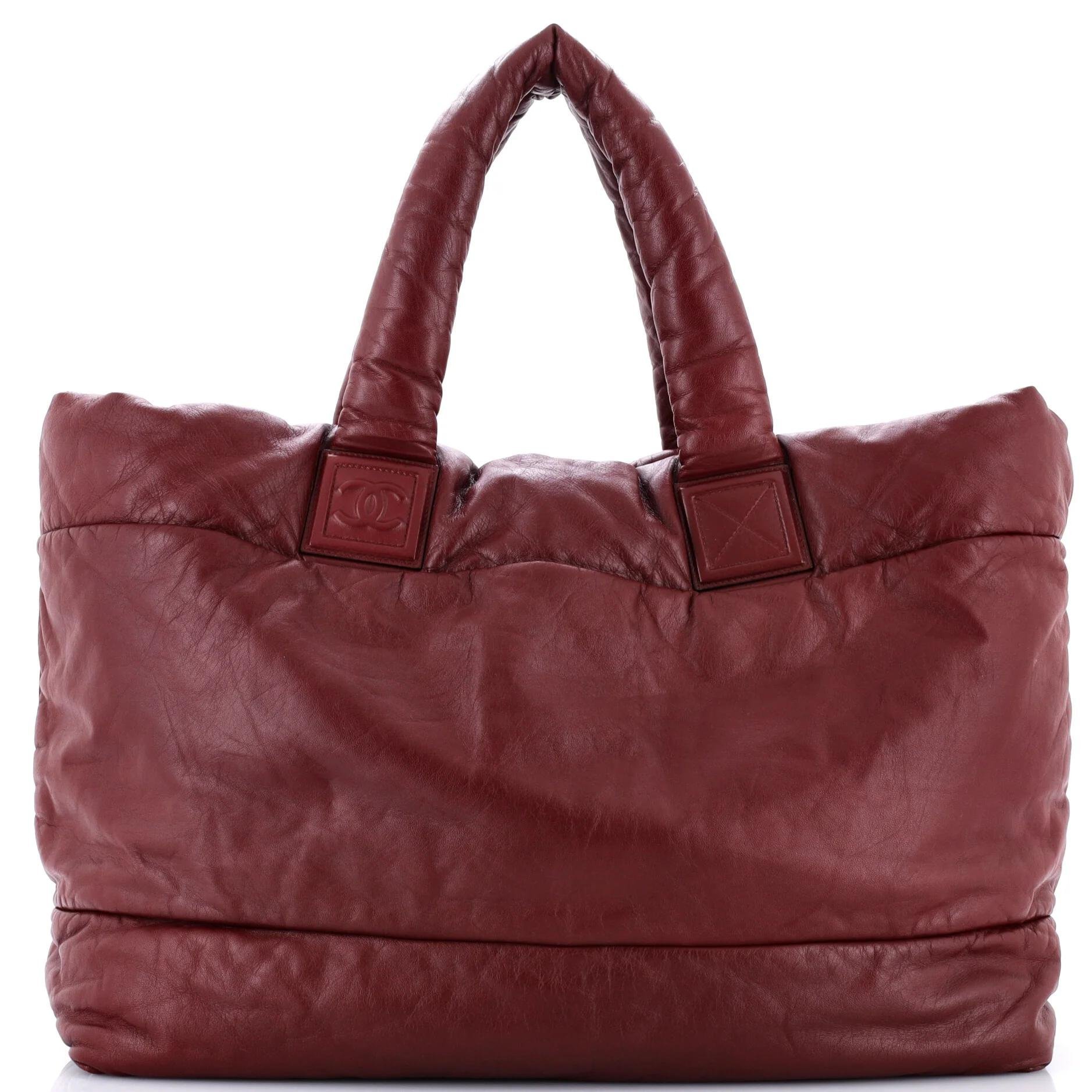 Cocoon leather tote