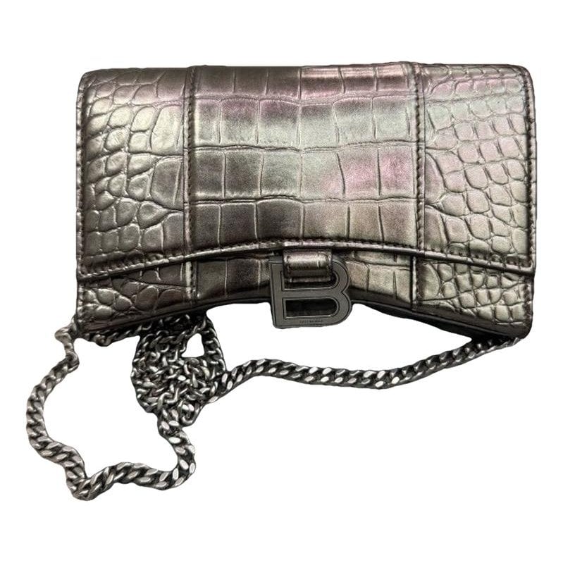 Hourglass leather mini bag
