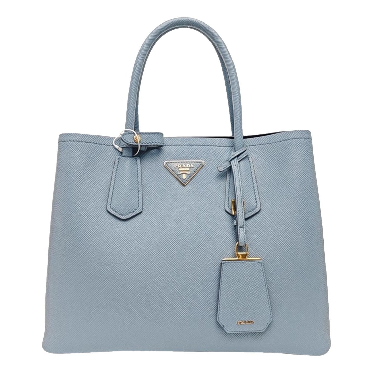 Double leather handbag