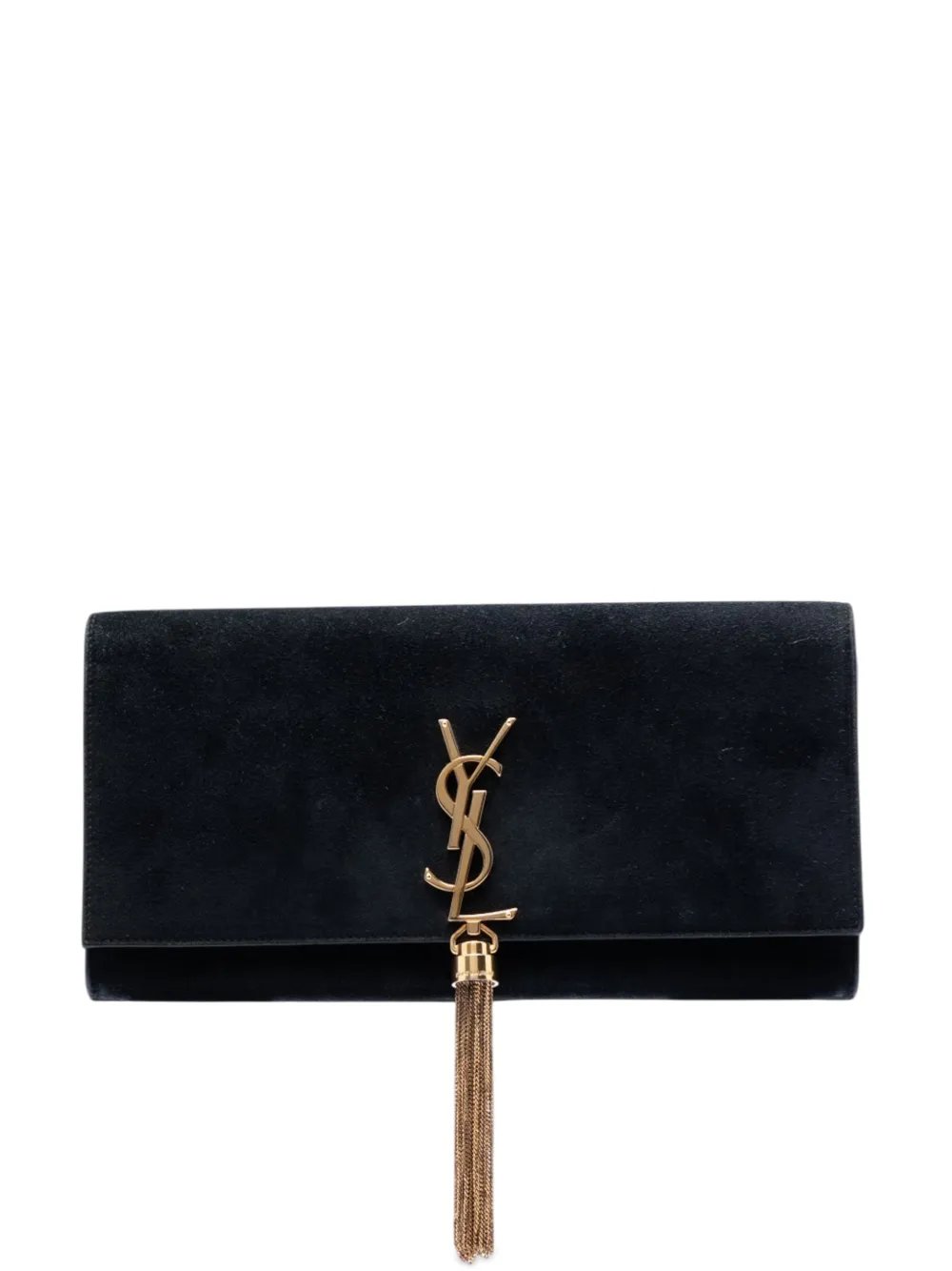 2016 Suede Monogram Kate Tassel clutch bag