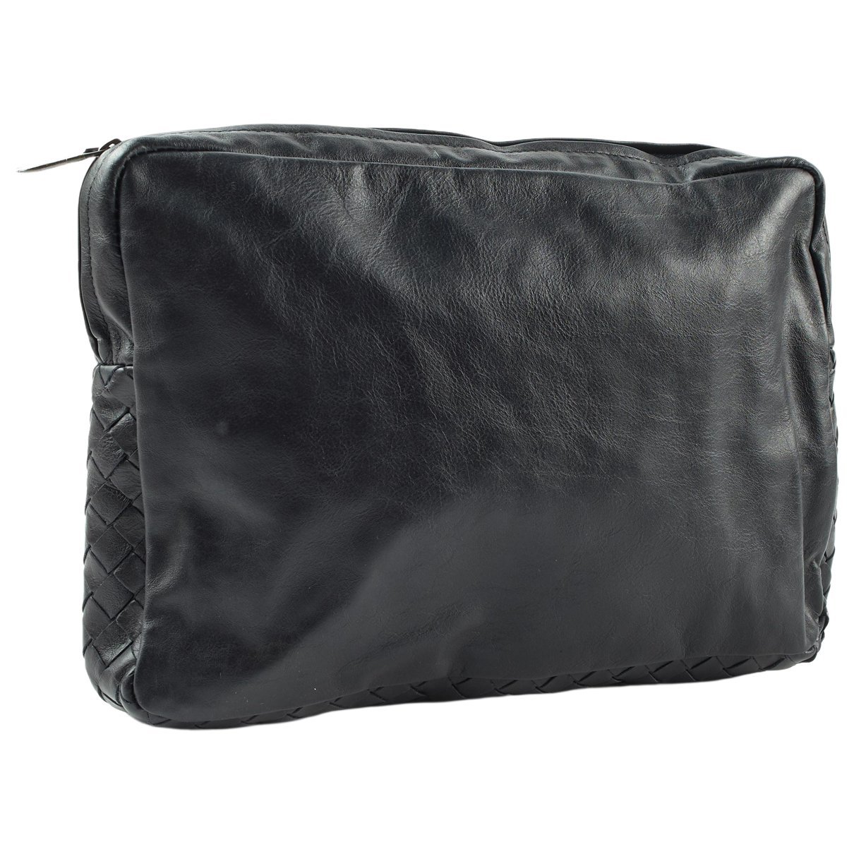 Leather clutch bag