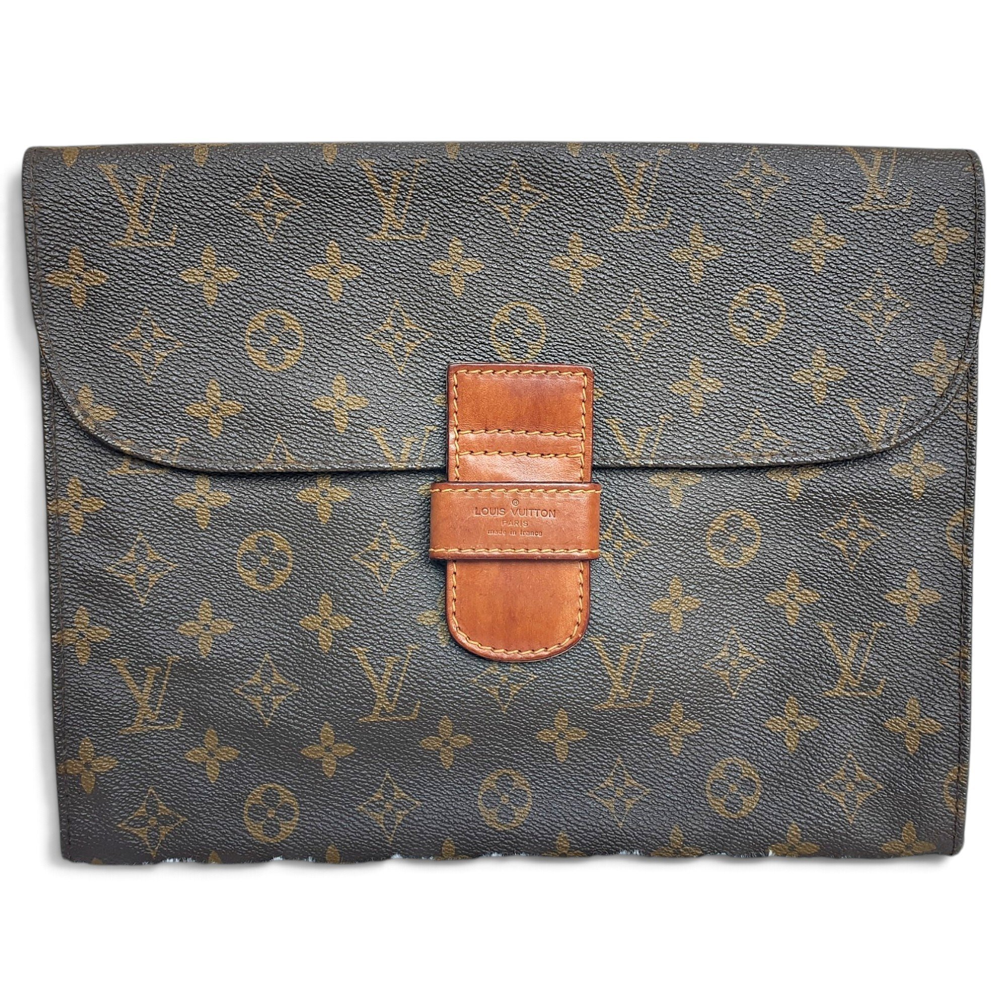 Leather clutch bag