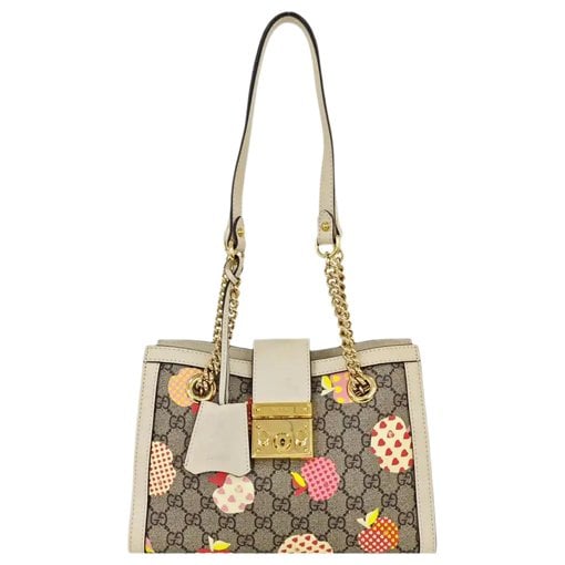 Padlock leather handbag