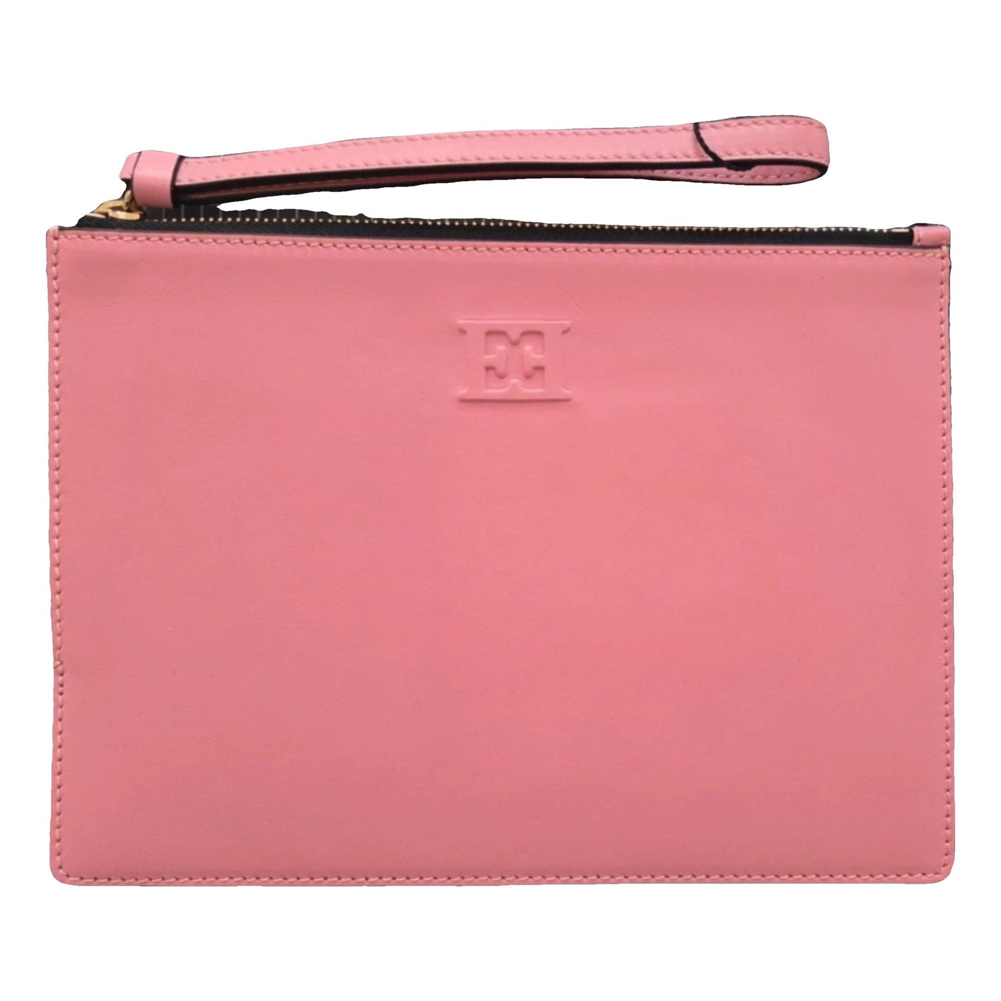 Leather clutch bag