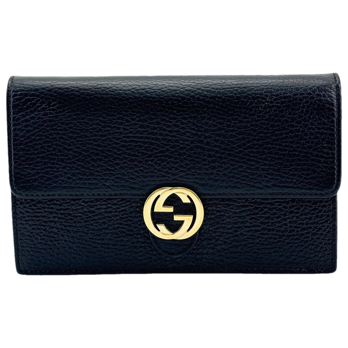 Interlocking leather handbag