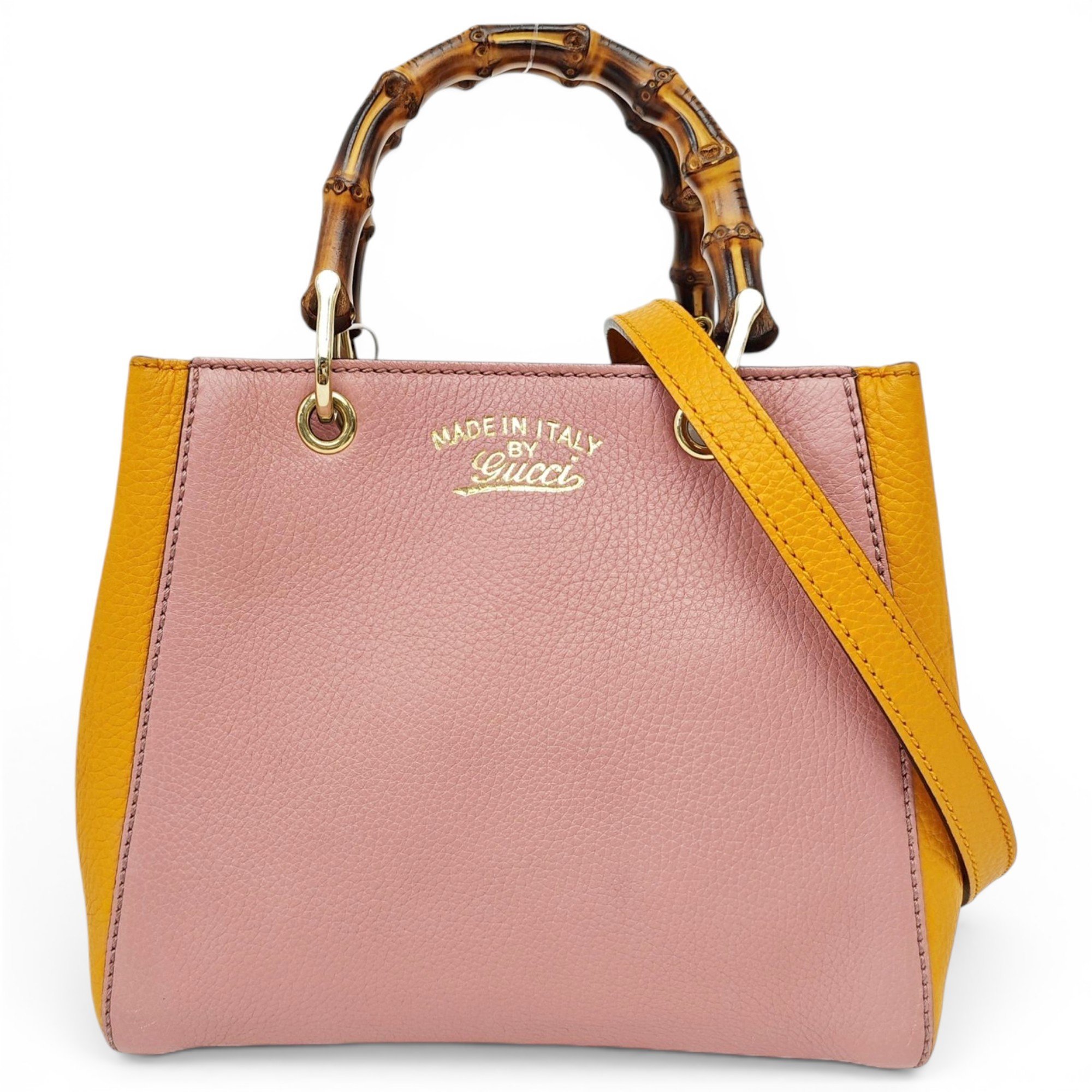 Bamboo leather handbag