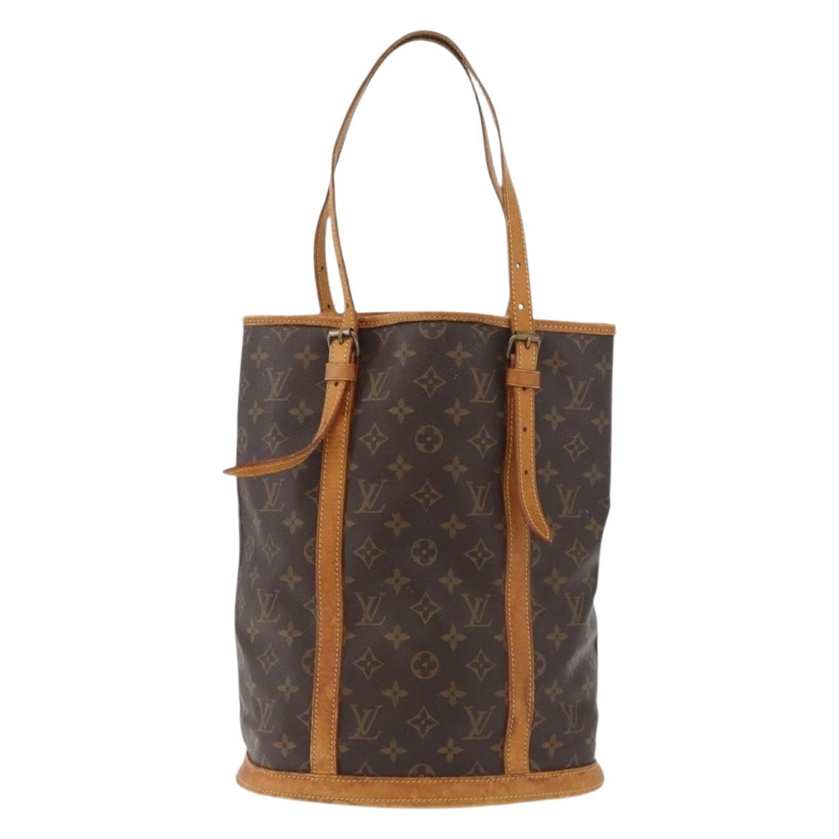 Bucket leather handbag
