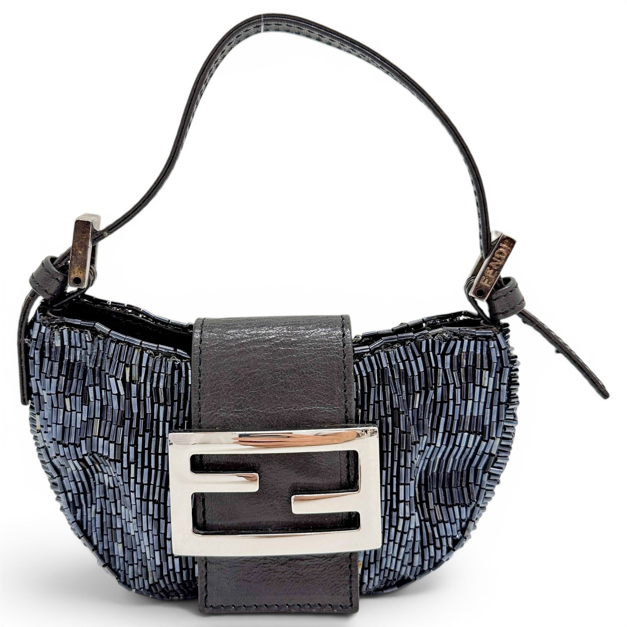 Croissant Vintage glitter mini bag