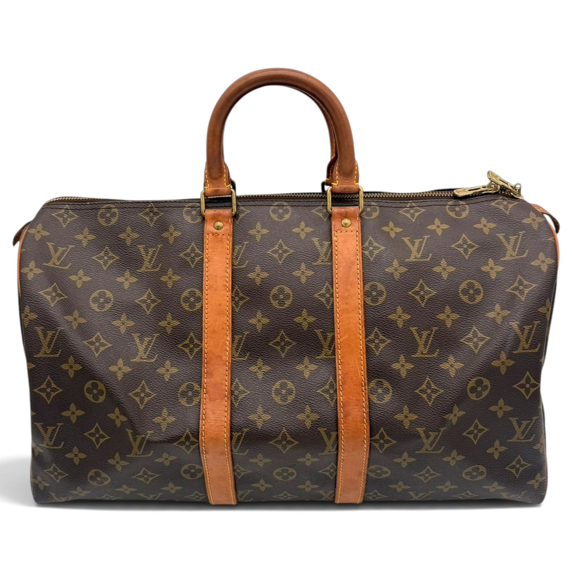 Keepall leather travel bag
