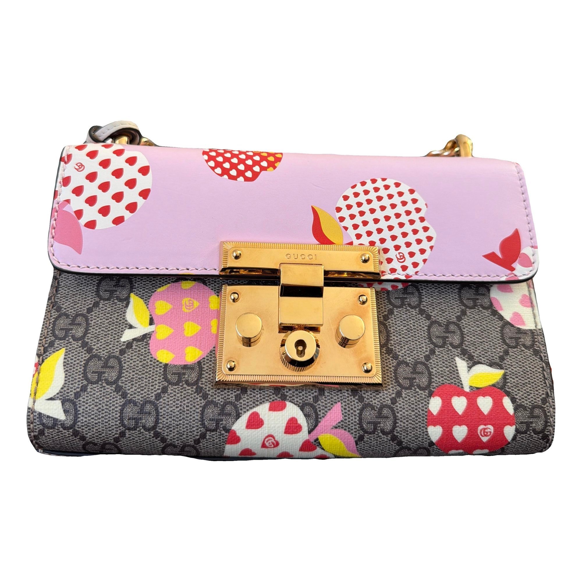 Padlock leather handbag