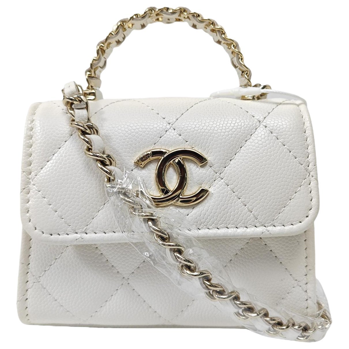 Trendy CC leather handbag