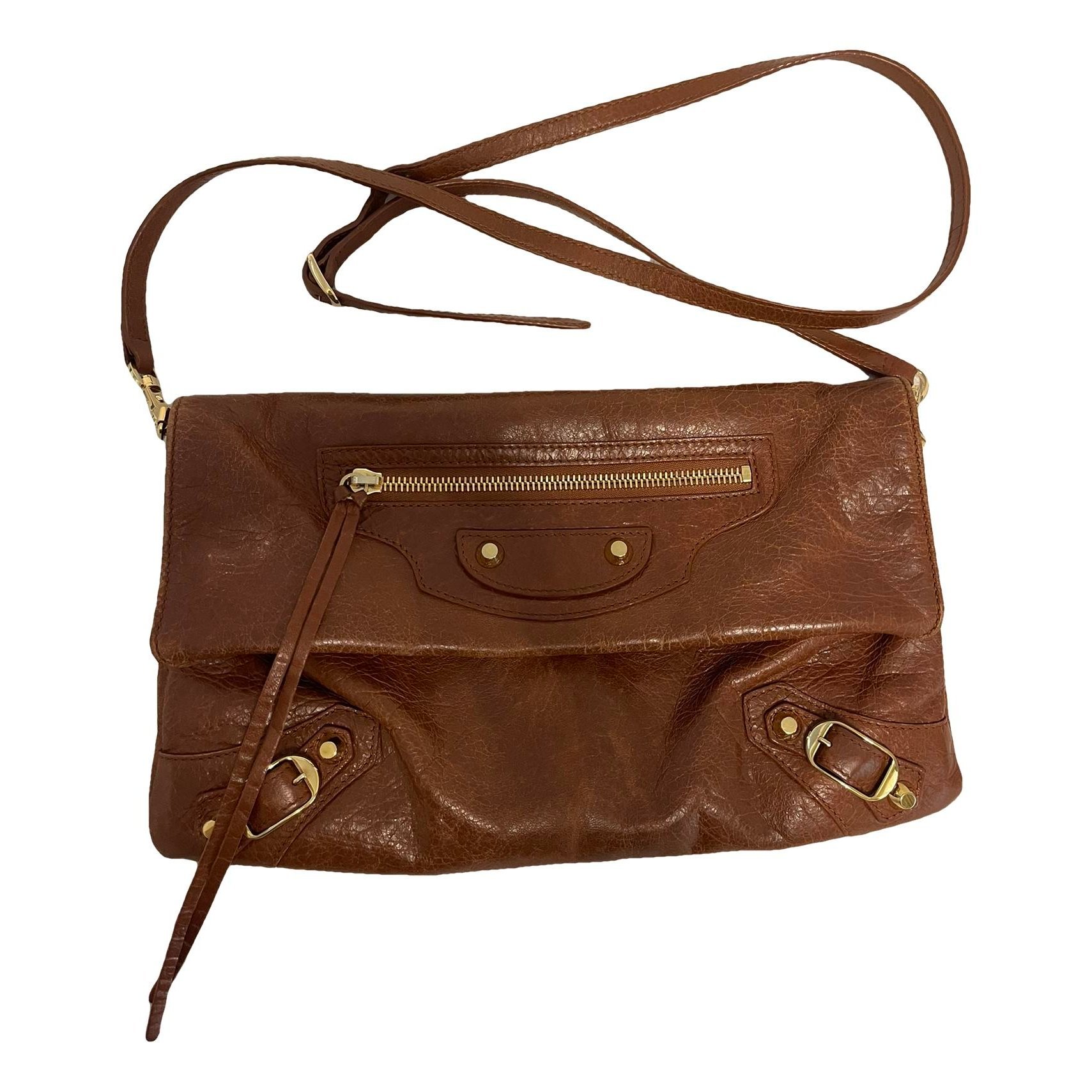 Balenciaga Envelop leather clutch bag