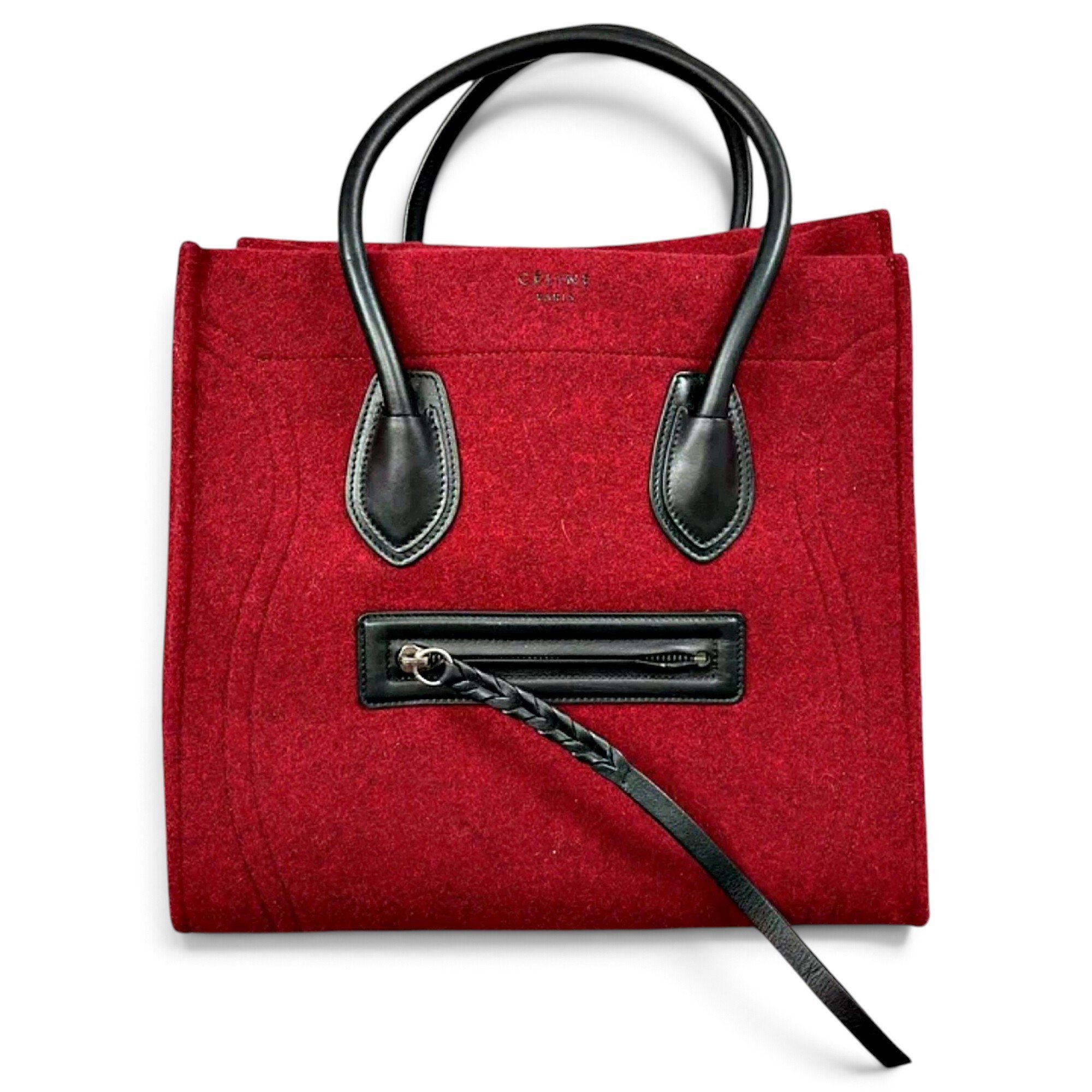 Luggage wool handbag