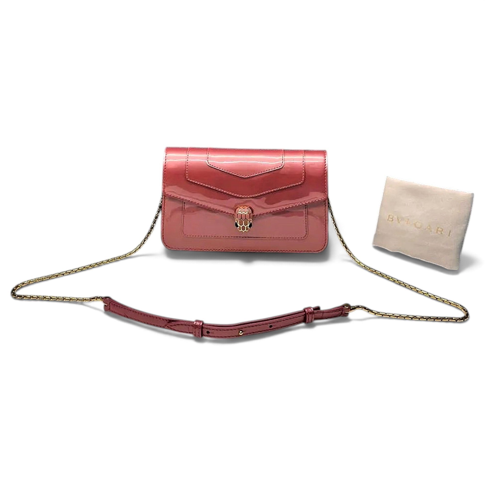 Serpenti patent leather crossbody bag