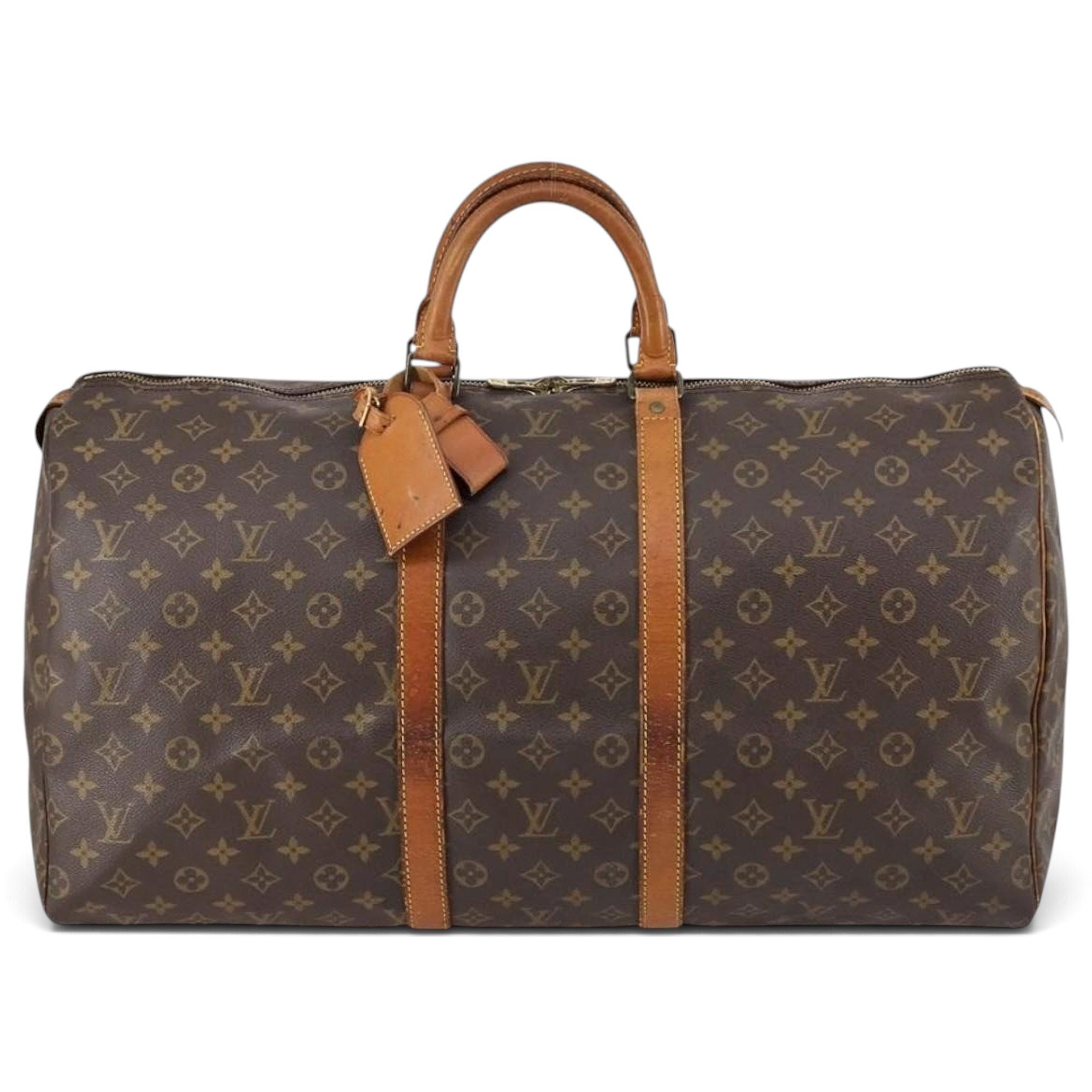 Keepall leather travel bag