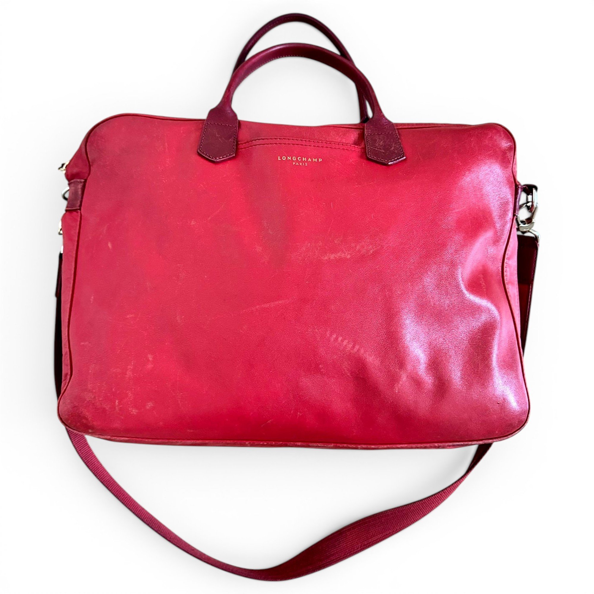 Leather travel bag