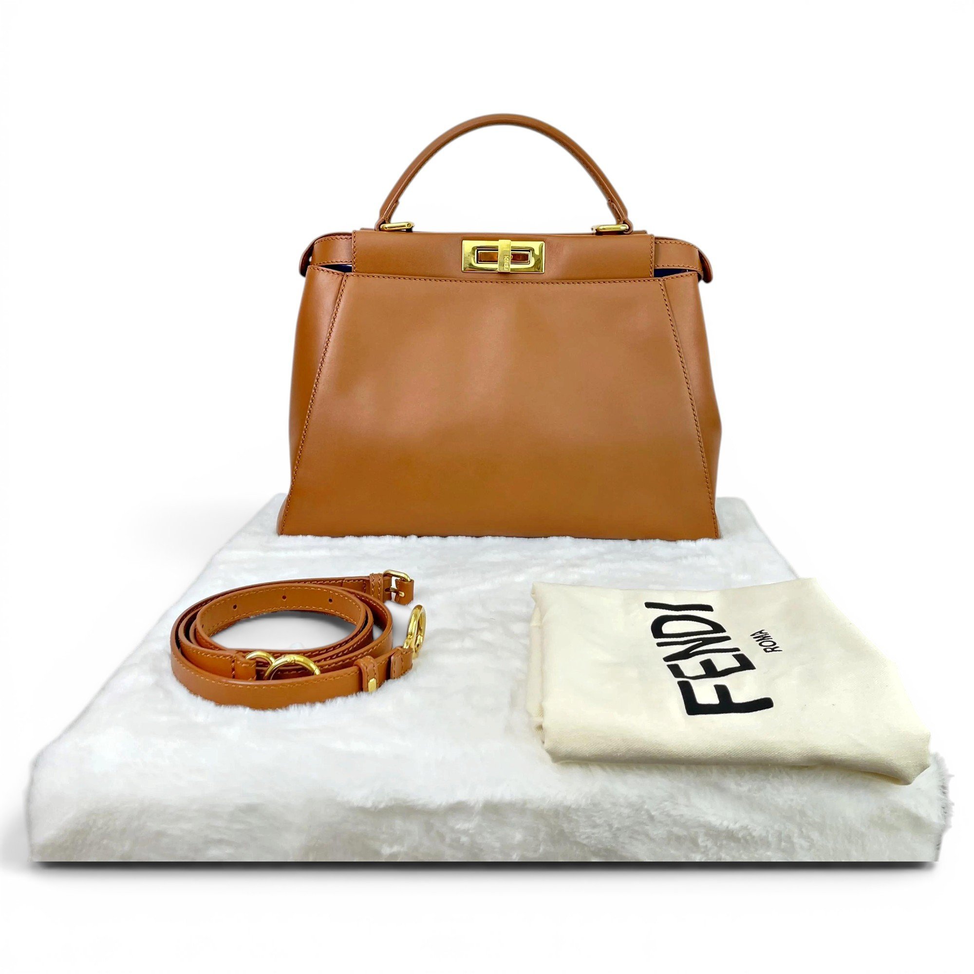 Peekaboo leather handbag