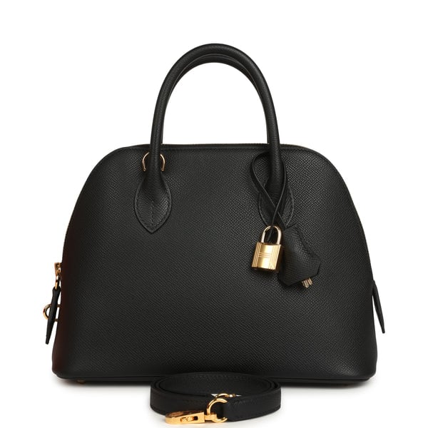 Hermes 1923 Bolide 25 Black Epsom Gold Hardware