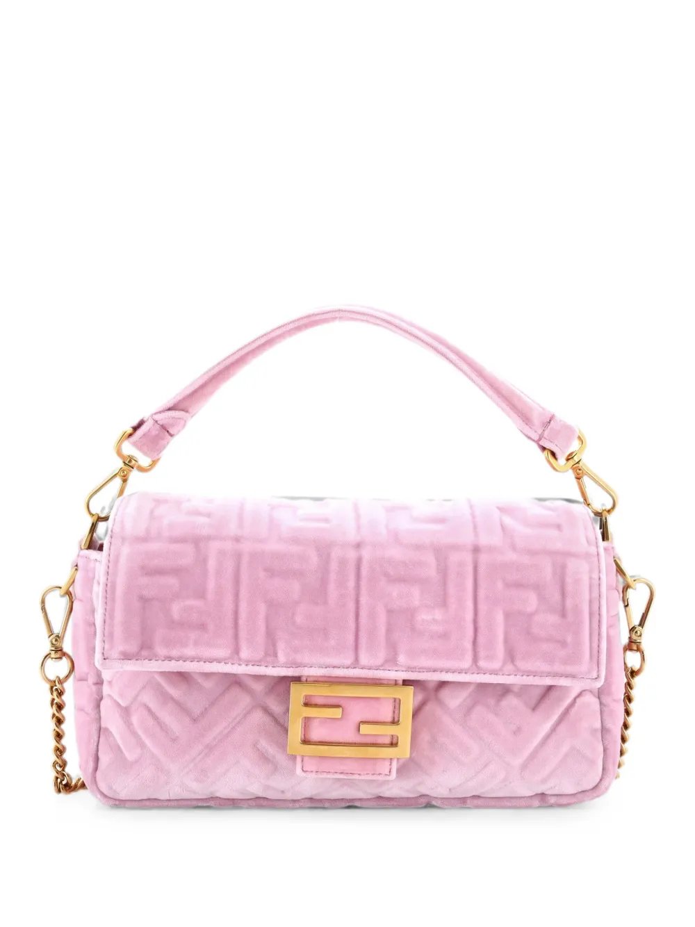 Baguette NM Bag Zucca Embossed Velvet Medium shoulder bag
