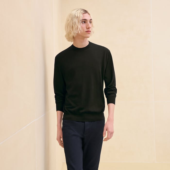 Kaki "Detail H" Crewneck Sweater