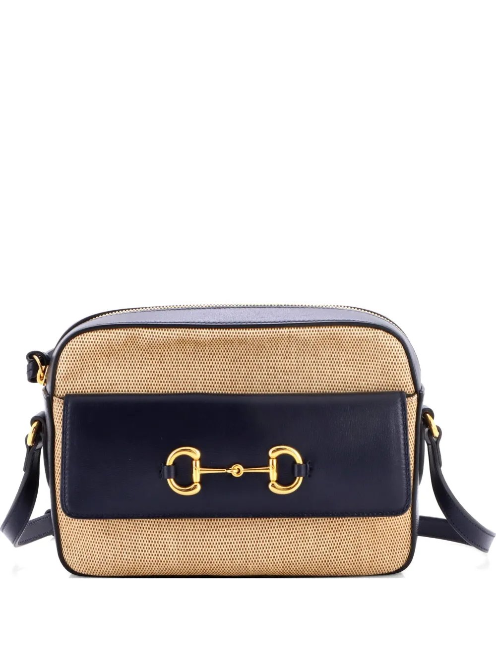 Horsebit 1955 Flap Pocket Camera Bag Canvas and Leather Small crossbody bag