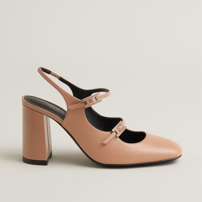 Beige Perlino Jackie 90 Pump