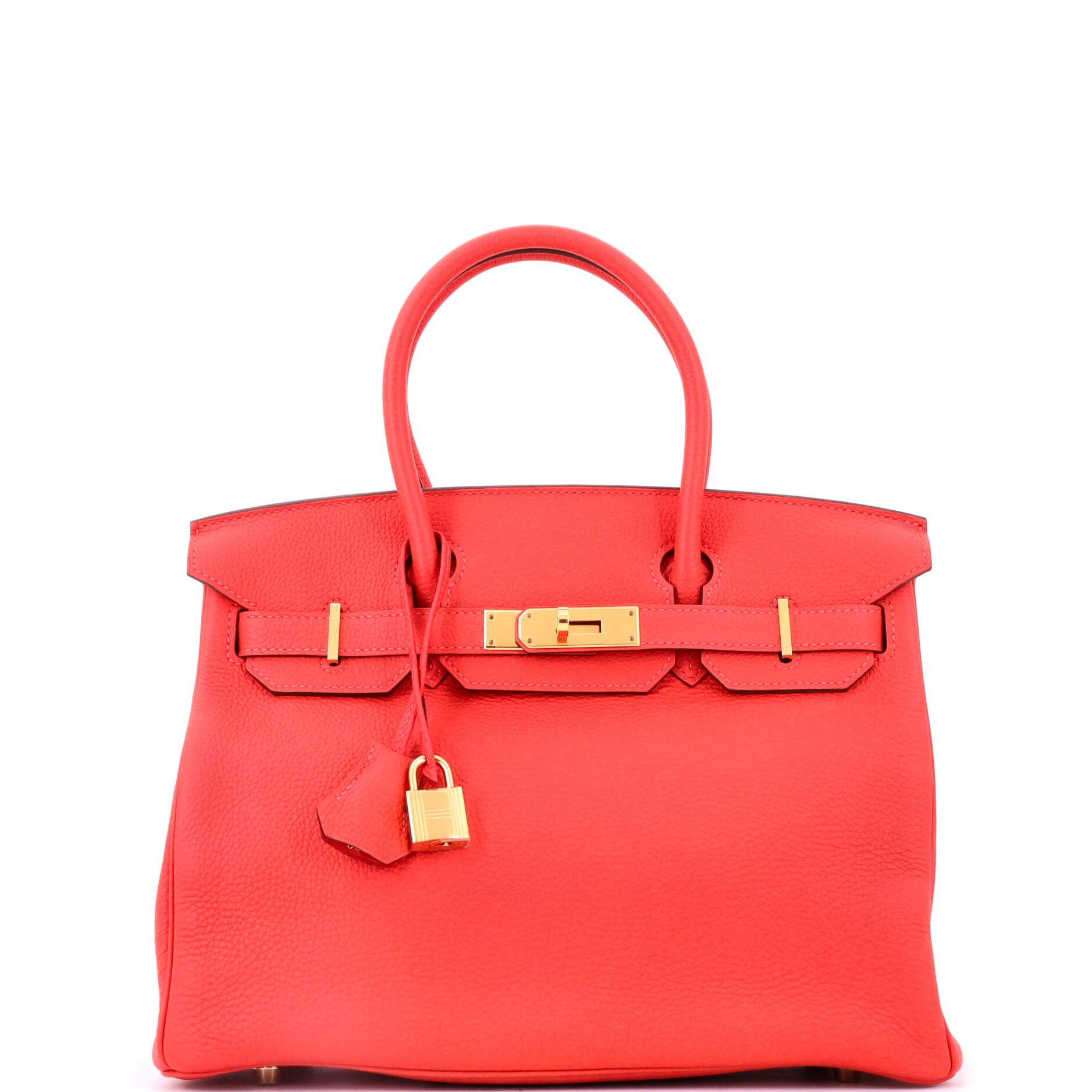 Birkin Handbag Rouge Pivoine Togo with Gold Hardware 30