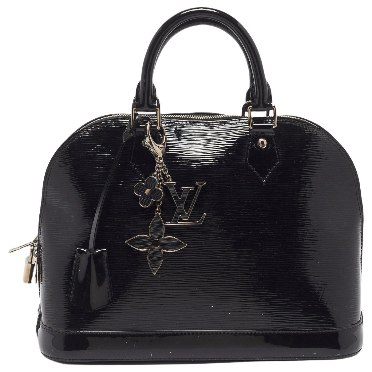 Patent leather satchel