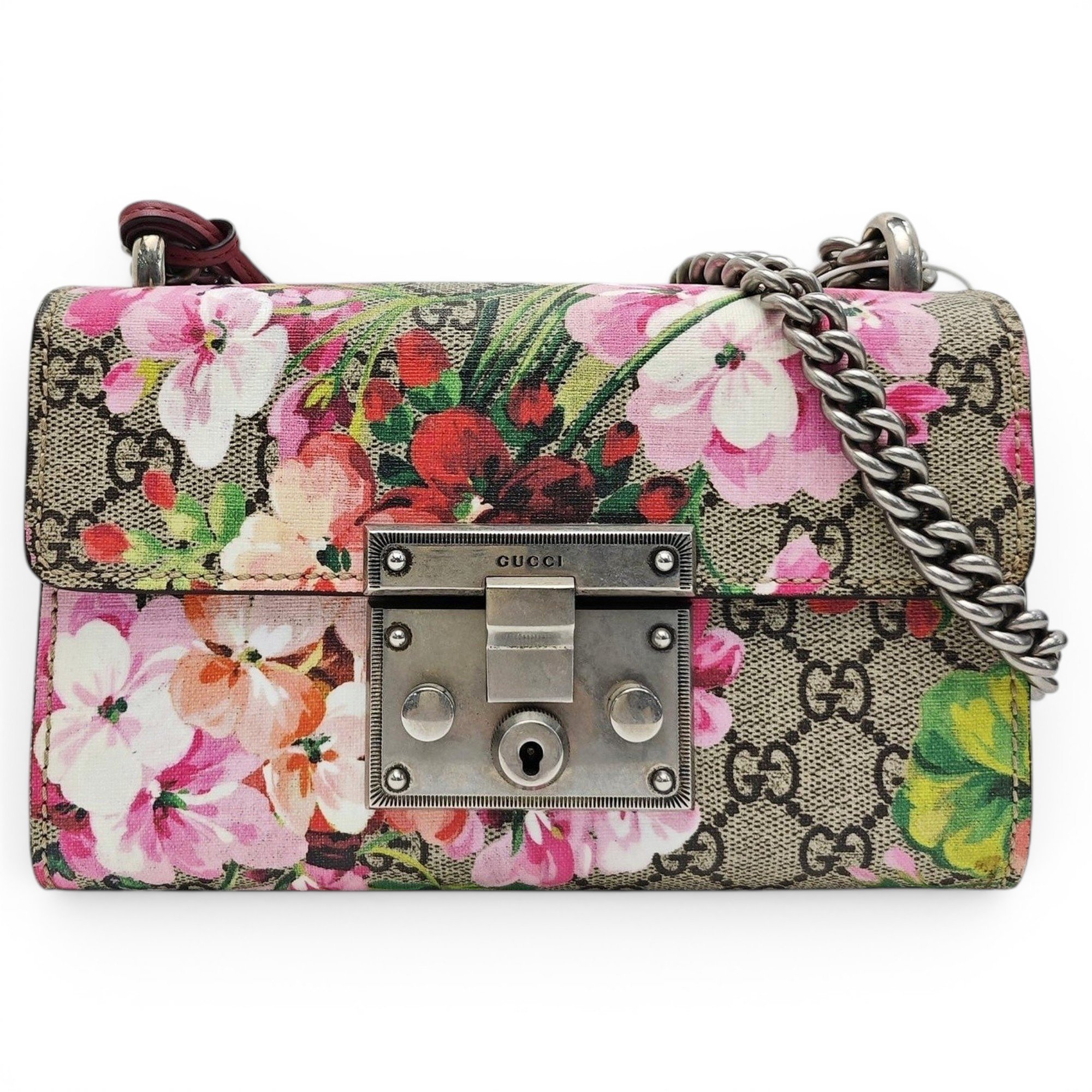 Padlock leather handbag
