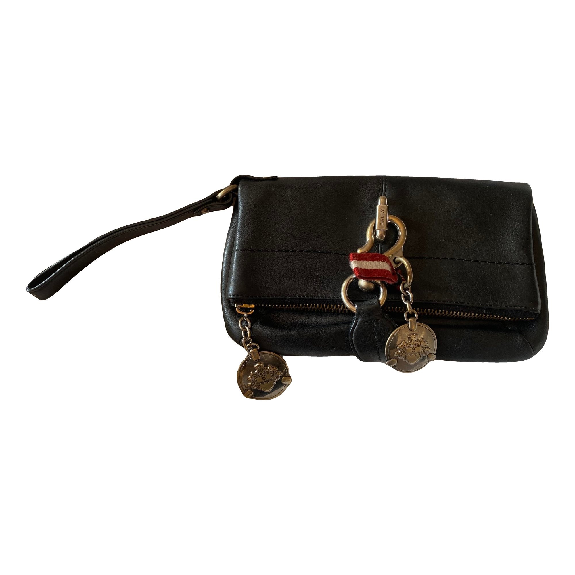 Leather clutch bag