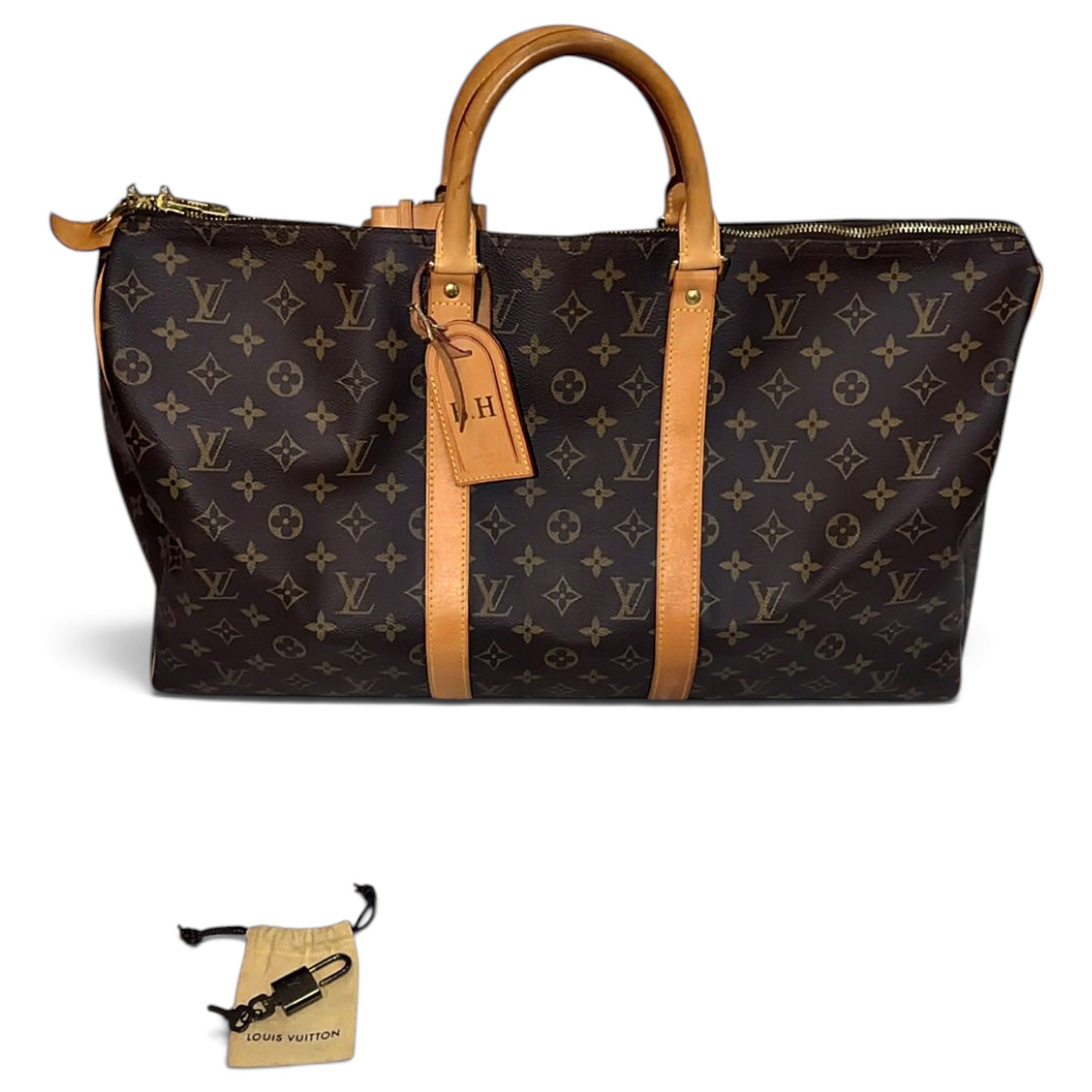Louis Vuitton Keepall leather 48h bag