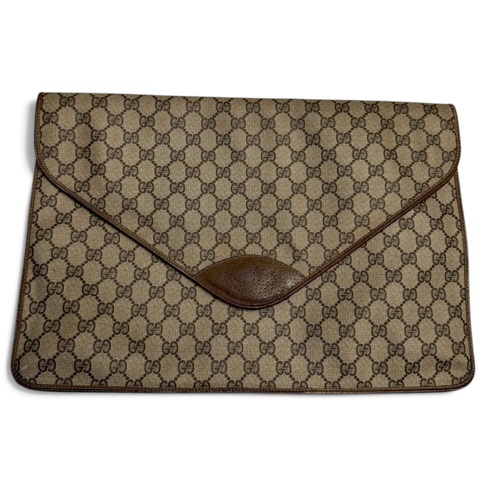 Leather clutch bag