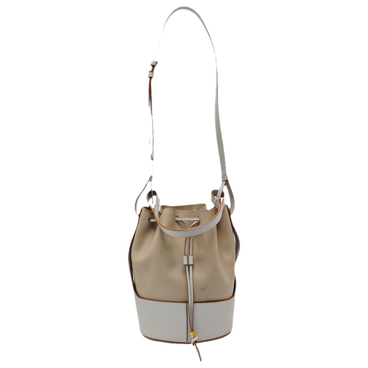 Balloon leather handbag