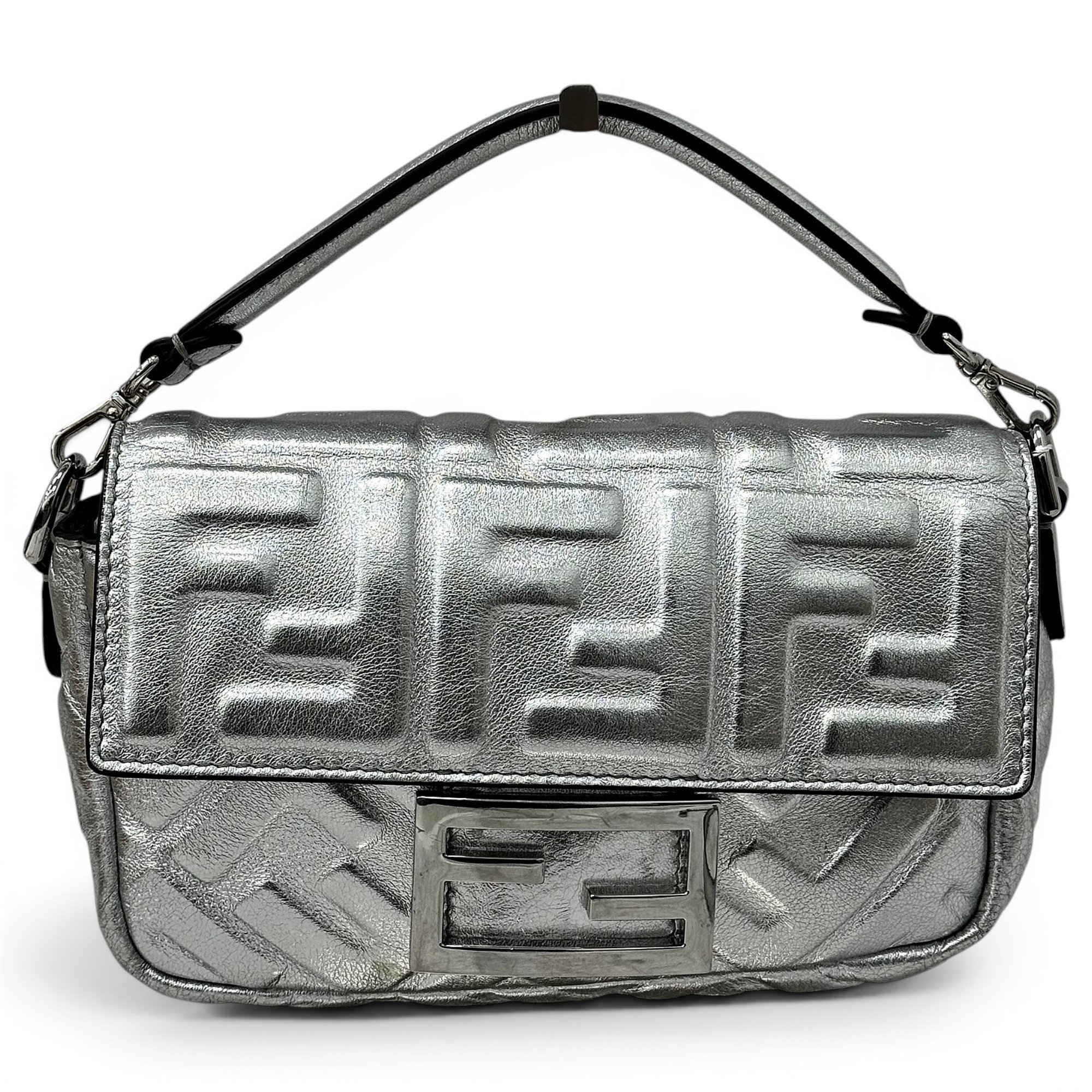 Baguette Chain Midi leather handbag