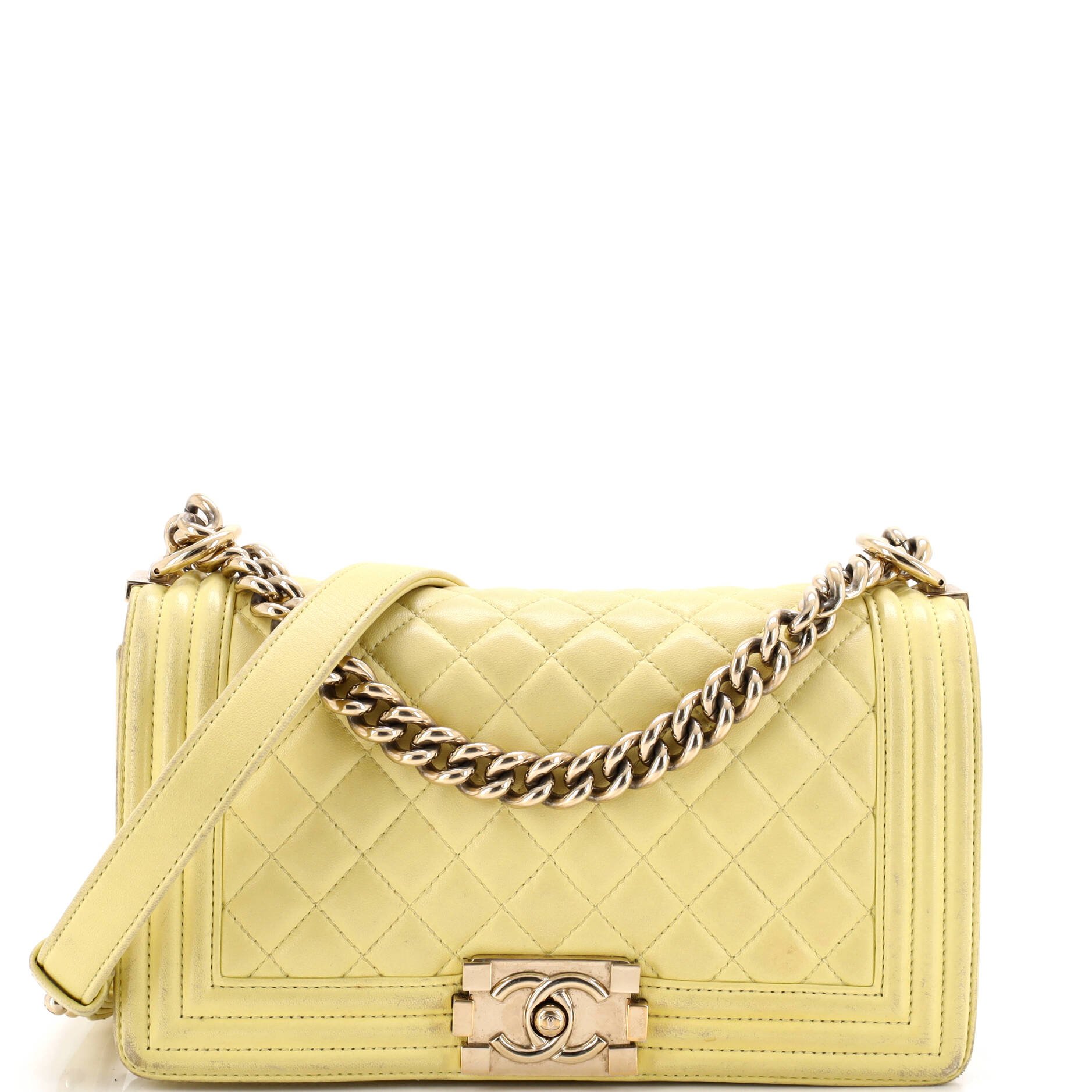 Boy Flap Bag Quilted Lambskin Old Medium