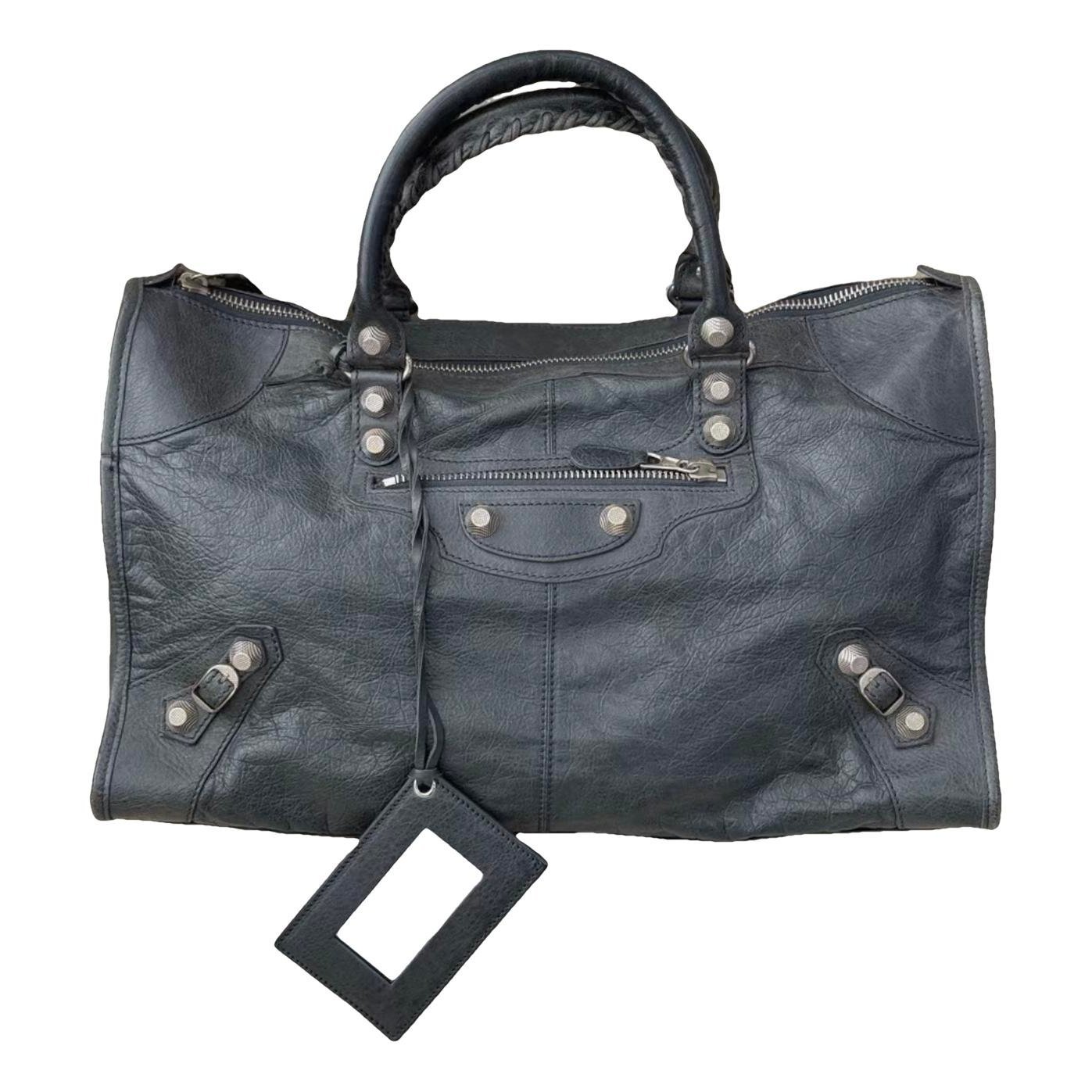 Work leather handbag