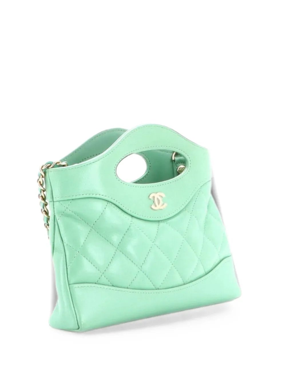 31 Shopping Bag Clutch with Chain Quilted Lambskin Small crossbody bag