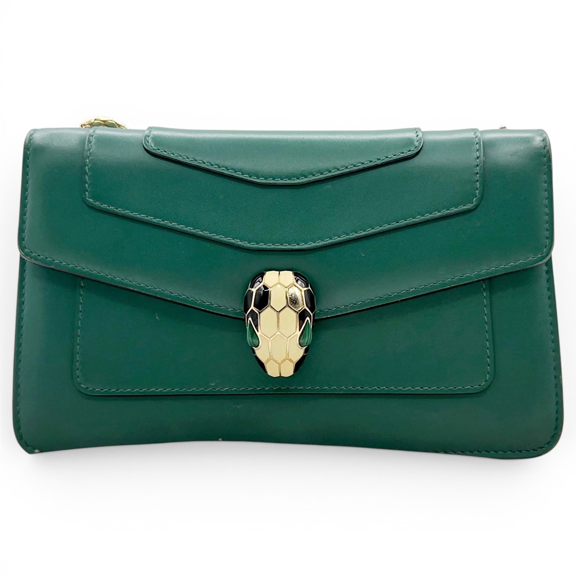 Serpenti leather handbag