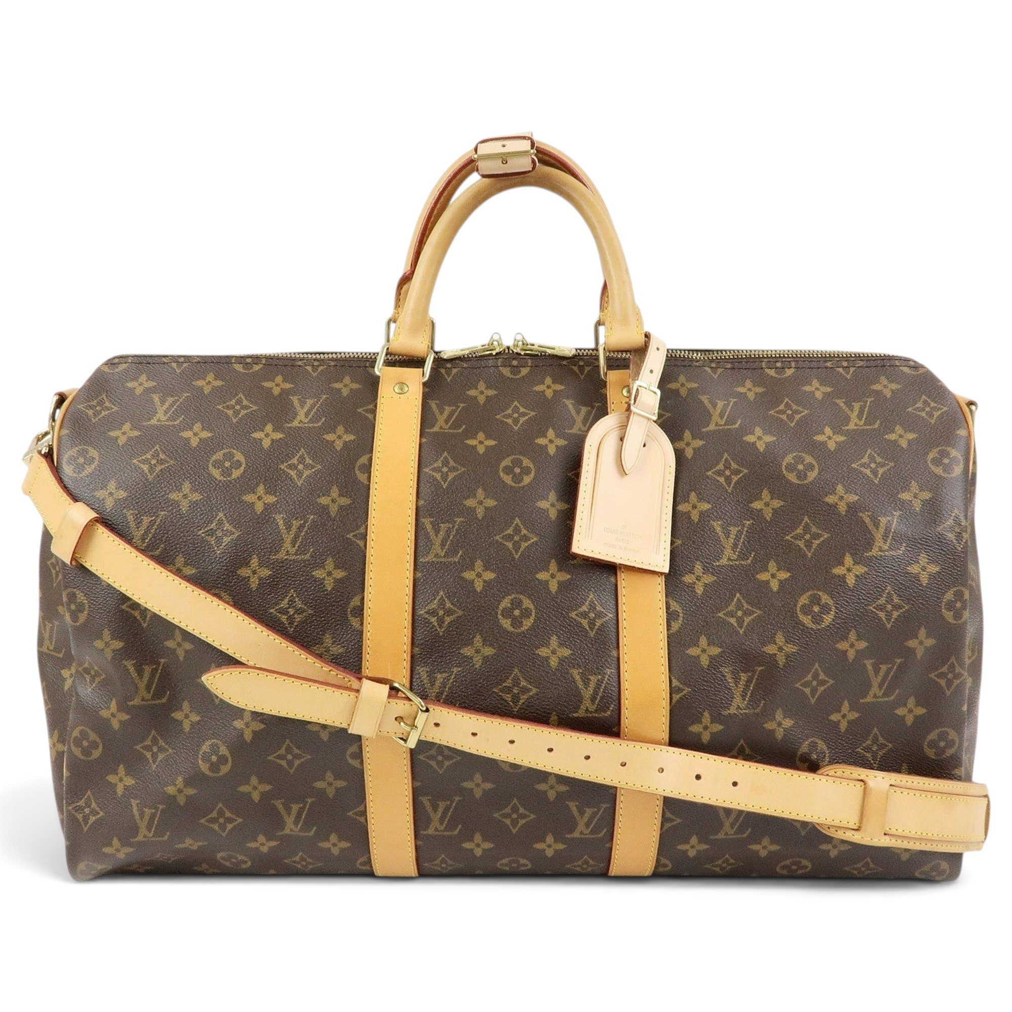 Keepall leather travel bag