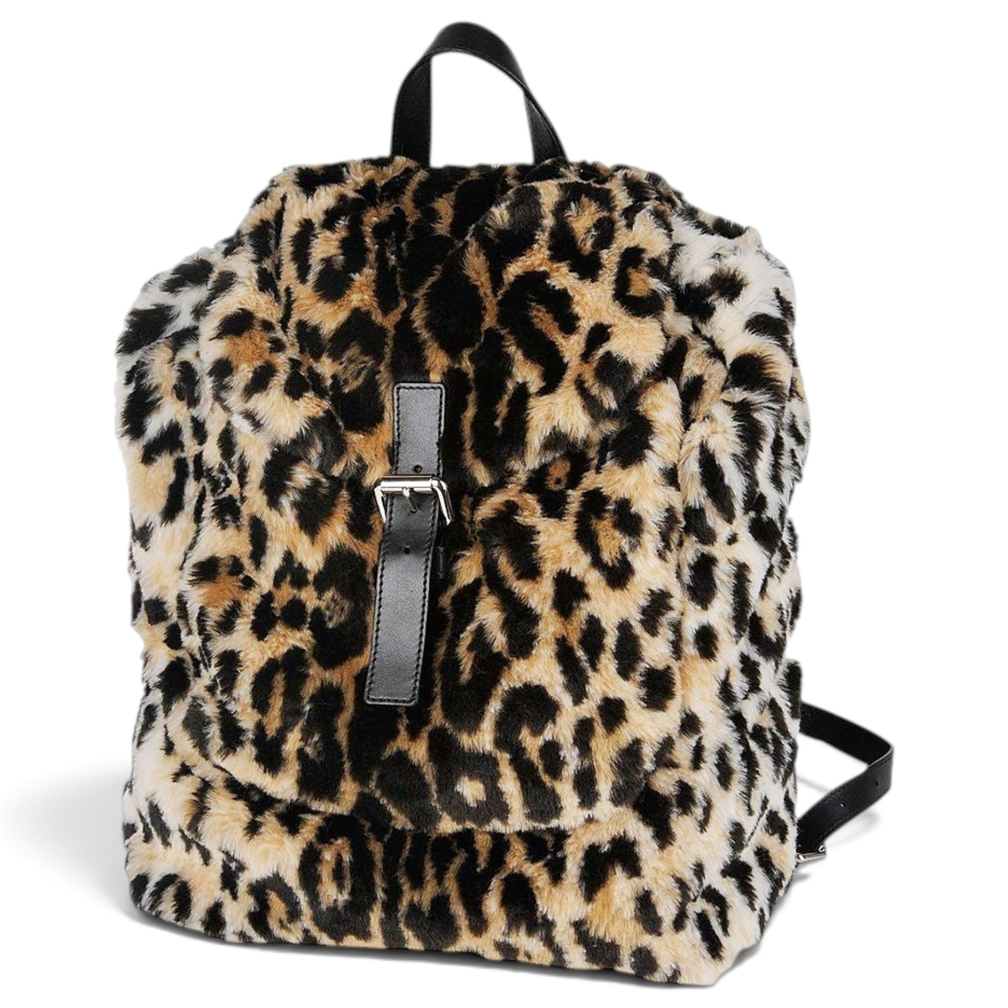 Faux fur backpack
