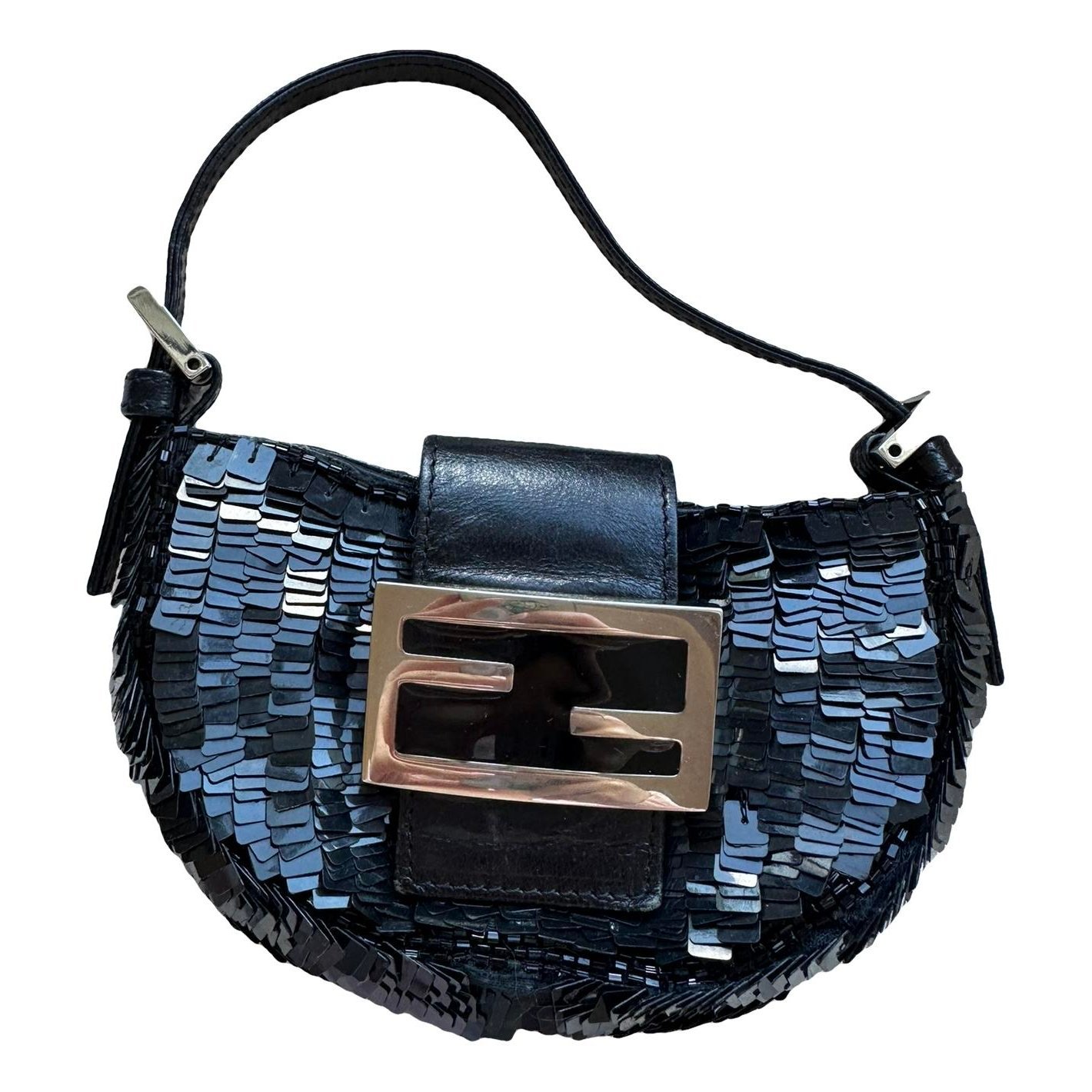 Croissant Vintage cloth mini bag