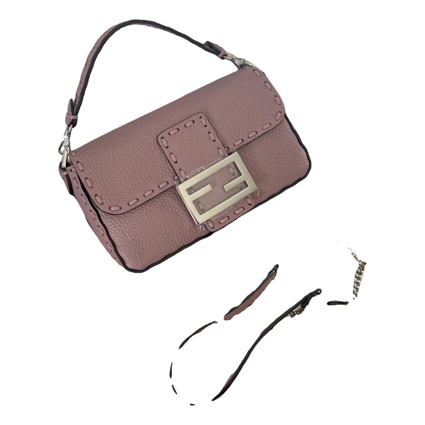 Baguette leather handbag
