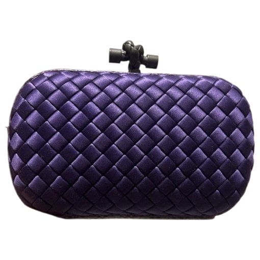 Pochette Knot silk clutch bag