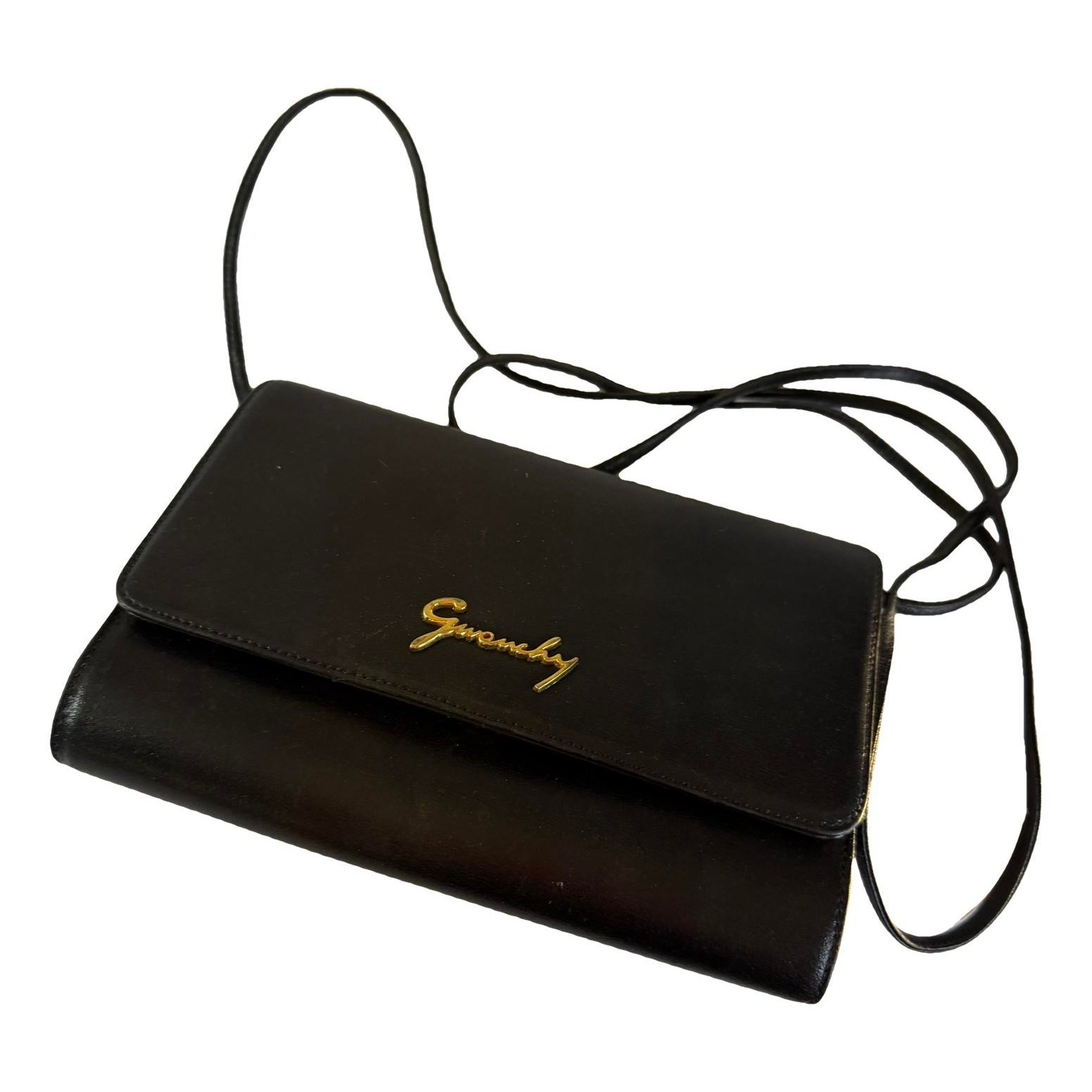 Leather clutch bag