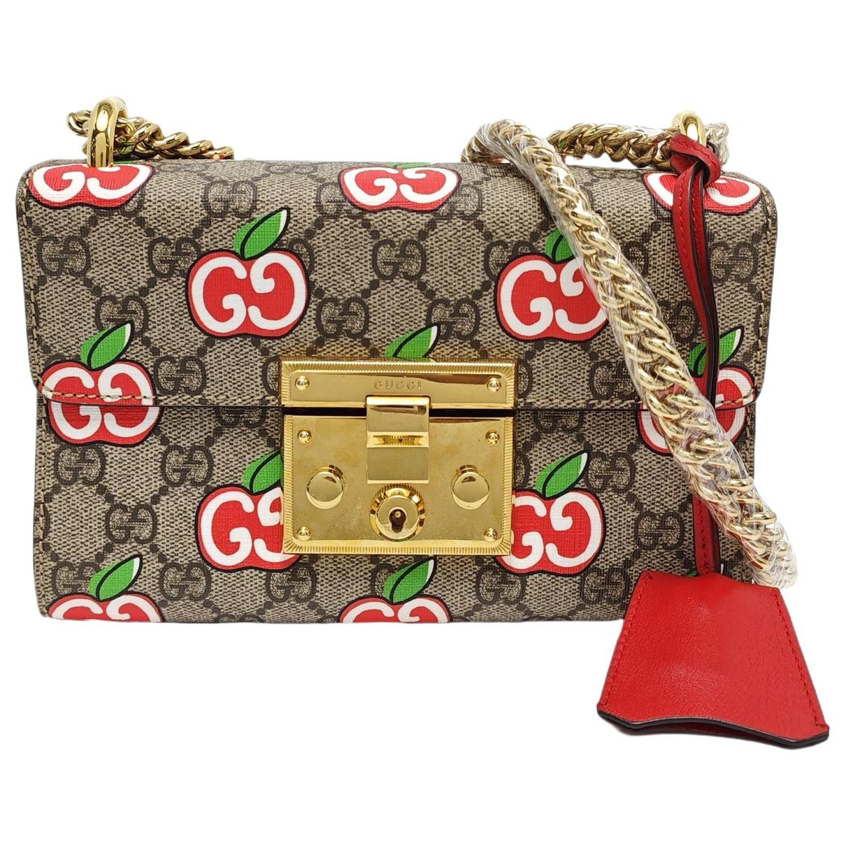 Padlock leather handbag