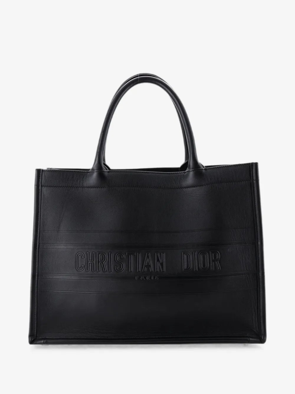 Book Embossed Leather Medium tote bag